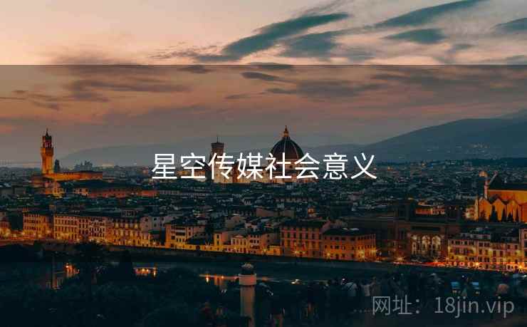 星空传媒社会意义